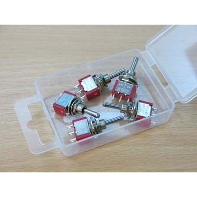 SPDT Miniature Biased Switch - 3 Positions - On/Off/On - 5pcs