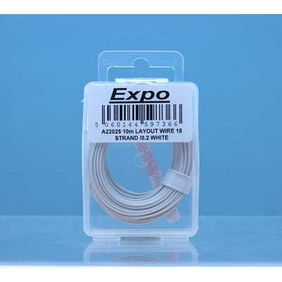 image: 18 Strand/ 0.1mm Wire - White - 10 Meters