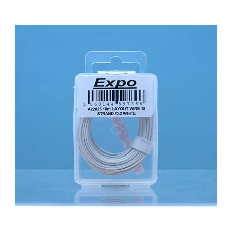 image: 18 Strand/ 0.1mm Wire - White - 10 Meters