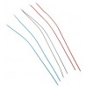 image: MU Jumper Cable .020" Vinyl 3" Long - Red/Blue/Gray - 2 each