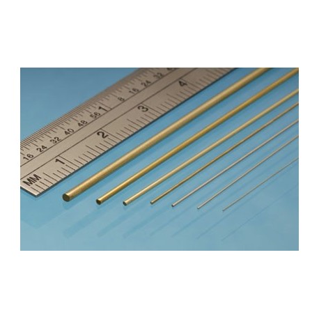 image: 2.5mm x 305mm Brass Rod - 4 Pieces