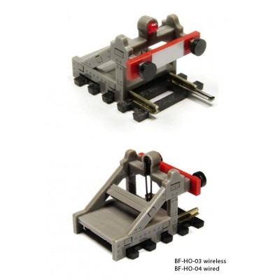 image: HO/OO Buffer Stop wired with Light for DC/DCC - Grey