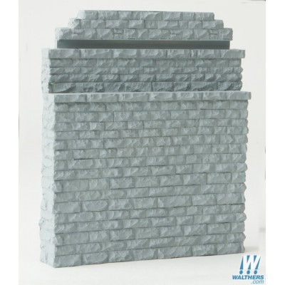 Double-Track Railroad Bridge Stone Abutment - Resin