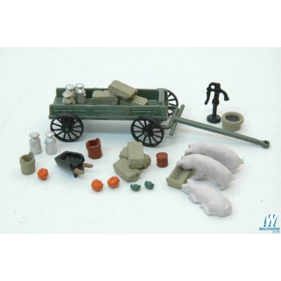 Farmyard Detail Set - Unpainted Metal Castings