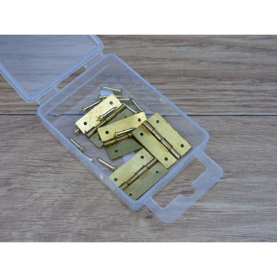 Brass Hinges with Pins - 19mm - Pack 4
