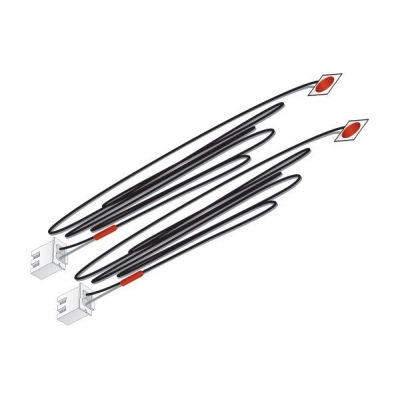 JustPlug Red LED Stick-On Lights - 2 lights with 24" (60.9 cm) cable - 30mA