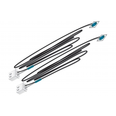 JustPlug Blue LED Stick-On Lights - 2 lights with 24" (60.9 cm) cable - 25mA