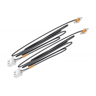 JustPlug Orange LED Stick-On Lights - 2 lights with 24" (60.9 cm) cable - 30mA