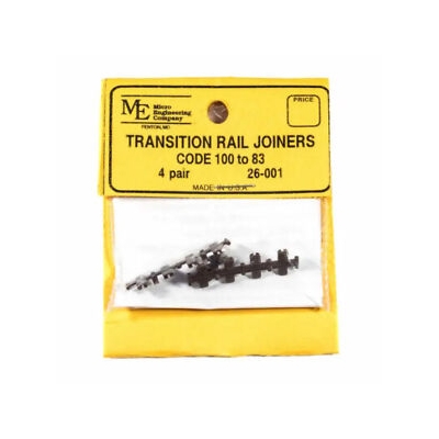 Plastic-Insulated Transition Rail Joiners pkg(8) -- Code 100 to 83