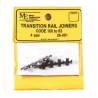 Plastic-Insulated Transition Rail Joiners pkg(8) -- Code 100 to 83